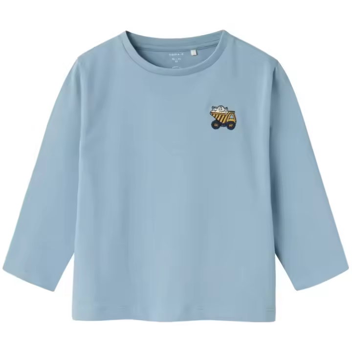 Camiseta de Manga Larga Name It Mountain Spring para niños en color azul - 1