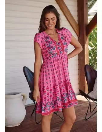 Vestido Jaase Tracey raspberry romance p - 1