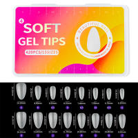 PINPAI 420PCS Uñas Postizas De Gel Mate Almendro Coffin T Forma Cubiertas Completas Falsas Uñas Capullos De Gel Artificial Suave Tamaño M 15 Tamaños Diferentes - details 10