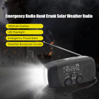 Radio De Mano Con LED Y Alerta Meteorológica AM/FM NOAA Portátil Generador Solar Con Dynamo Y 2000mAh Para Emergencias - details 11