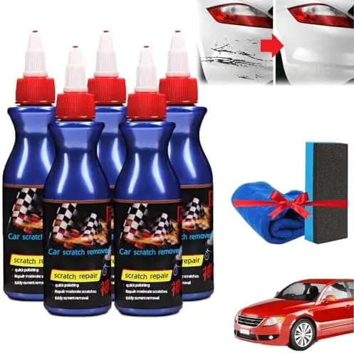 Cera reparadora de arañazos para coche, removedor de arañazos de cera para coche, kit de eliminación de arañazos de coche, agente de restauración de piezas de coche, agente reparador de arañazos de pintura nano para coche (5 unidades) - 1