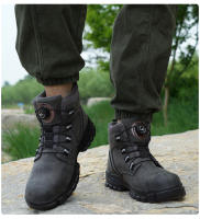Botas De Seguridad Impermeables Para Hombre Indestructibles Con Punta De Acero Antideslizantes Antipinchazos Para Motociclistas Biker Botas Para Hombre - details 23