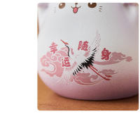 Adorno De Hogar Encantador De Gato Maneki Neko Cerámica Decoración De Suerte Animal Estatua Regalos Para Oficina Y Habitación - details 12