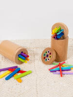 Juguetes Montessori De Madera Para Niños Edad 1-3 Años Juego De Alineación Sensorial Y Desarrollo De Habilidades Motoras Finas Regalo Educativo - details 14