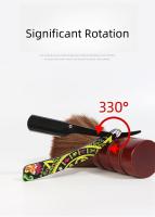 Afeitadora Manual Para Hombres Con Patrón Pintado 3D Cuchilla De Acero Inoxidable Marco De Afeitar Para Barba Y Afeitado Del Rostro - details 7