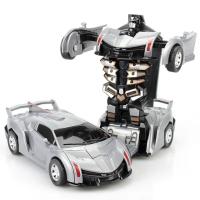 Mini Juguete De Coche 2 En 1 Transformación Automática De Robot Para Niños Modelo De Coche De Plástico Sin Batería Regalo Ideal Para Edades 4-12 - details 4