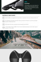 Sillín De Bicicleta RYET Superligero De Carbono Completo Para Carreras Deportes Al Aire Libre Ciclismo MTB Asiento De Carretera Cojín De Confort - details 8