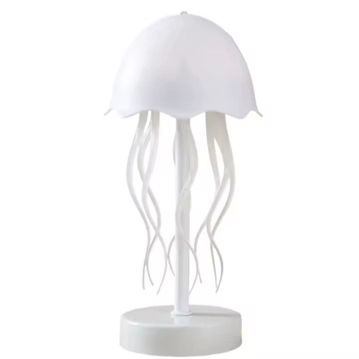 Lámpara De Mesa De Medusa LED Recargable USB Luz Nocturna De Color Cambiante Con 2 Modos Y Rotación Automática Decoración Para El Hogar Y El Dormitorio - 1