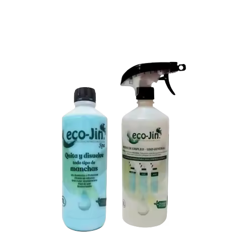 ECO JIN  Original, 1L concentrado + difusor . Limpieza perfecta sin límites ECO-JIN. Higiénizante, Bactericida, Anticalcareo, desinfectante y elimina cal. Componentes tensoactivos. - 1
