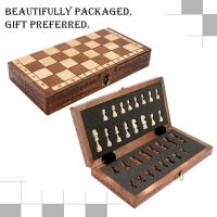 Juego de Ajedrez de Madera plegable Hecho a mano, tablero de ajedrez, 2 jugadores, 30X30 cm - details 1