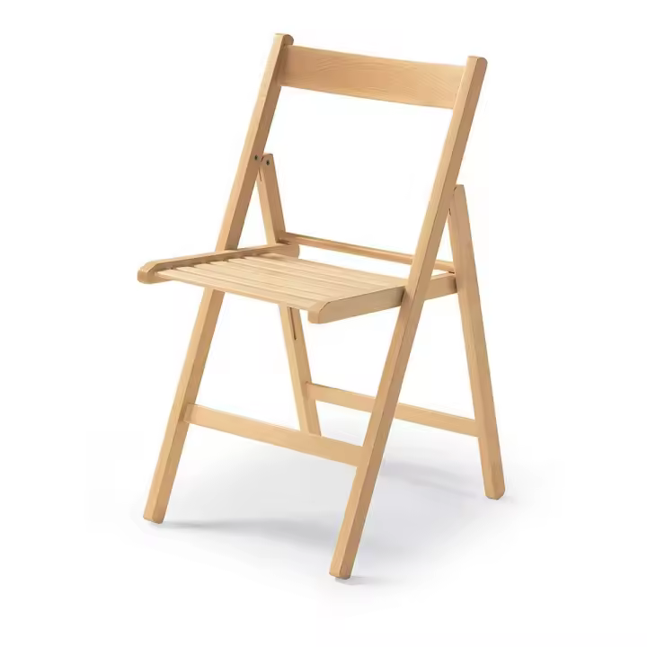 Silla Plegable Marrón Madera Haya 79 x 42,5 x 47,5 cm - 1
