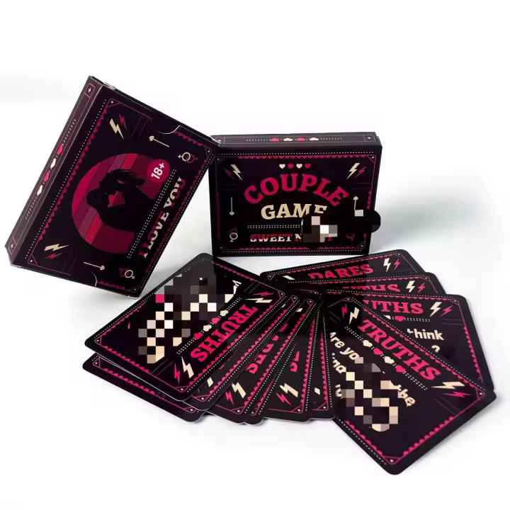 Nuevo 50 divertidas tarjetas de Pareja Rosa Noche Romántica Tema de juego Tarjeta ambigua juego Interactivo - 1