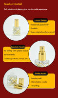 Botella De Perfume Recargable 9ml Contenedor De Líquidos Para Cosméticos Viaje Portátil Vidrio Electroplazado Reutilizable - details 1