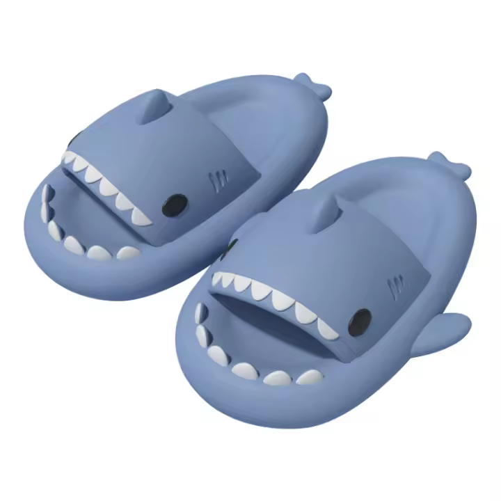 Pantuflas de Tiburón para niños de Segunda generación, de Verano, Con Diseños animados, para interior y exterior, Suela Gruesa, elegante y antideslizante. - 1