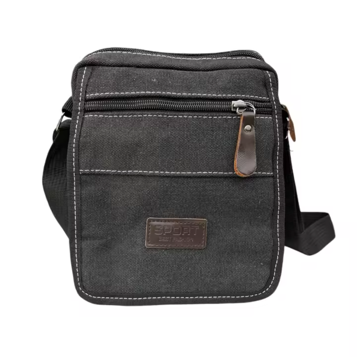 MEJORADA bandolera con solapa para hombre,material de lona fuerte duradero.MEDIDA 20×16×8CM - 1