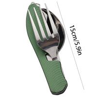 Juego De Utensilios De Camping Plegables - Cuchillo Fork Sartén Para Actividades Al Aire Libre Deportes Picnic Viaje - details 7