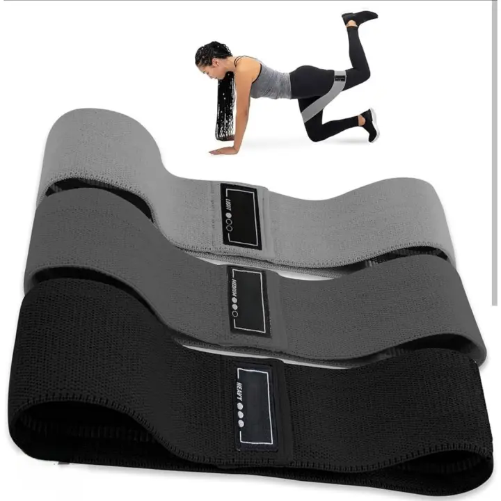 Pack de 3 Bandas Elasticas Musculacion - Bandas Elasticas Gluteos - Bandas elasticas Fitness Antideslizantes - Bandas Gluteo - Cintas Elasticas Musculacion - 1