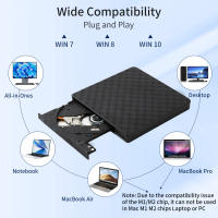 Externa DVD Drive USB 3.0 Portátil Slim Lectura Y Grabación De Disco Optico Para Laptop PC Computadora Tipo Tray - details 1