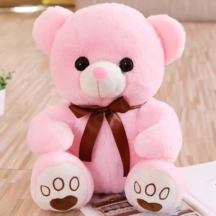 Muñeco De Peluche De Alta Calidad En Forma De Oso Cartoon Regalo De Cumpleaños Para Niños Juguetes Huggable Lindo Y Suave - 1