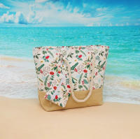 EILV - Bolso de Playa con Estampado Floral y Neceser a Juego – Base de Yute - details 3