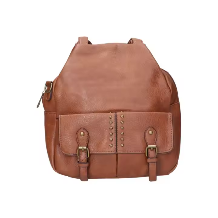 SARA BAGS | Mochila de Paseo Sara Bags para Mujer – Mochila Casual en Color Marrón – Mochila con Cremallera y Corchete – Estilo Casual – Espaciosa y Versátil – Espaciosa – Modelo SDXX240896 - 1