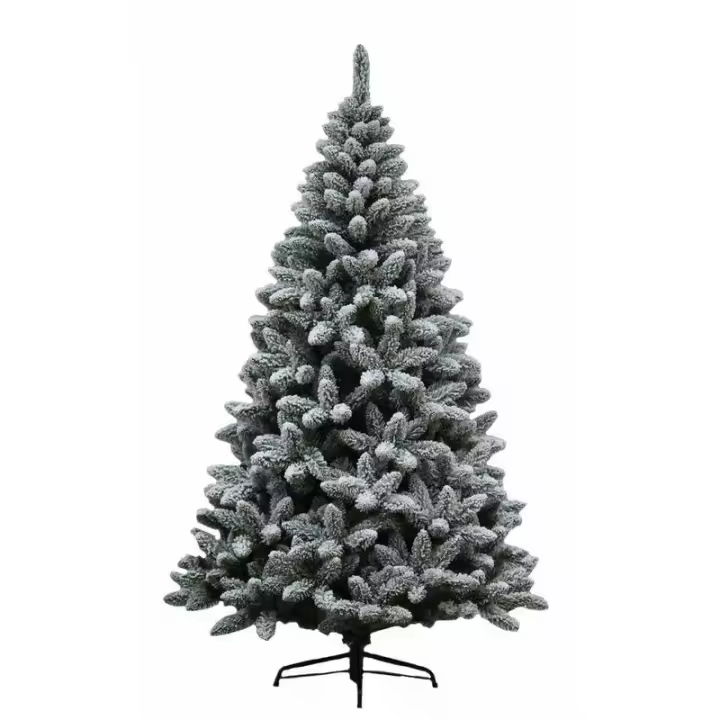 Gerimport Árbol Navidad nevado "Harry" base metal 180 cm - 1
