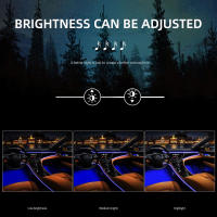 Luz Ambiental De Coche 18 En 1 Con 64 Colores Acrílico 110cm 90cm 75cm 35cm 20cm Control Bluetooth Aplicación RGB Para Interior Del Coche - details 7
