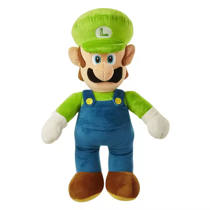 Jakks Pacific Peluche Jumbo Luigi 50 Cm - Licencia Oficial - Suave y Realista - 1