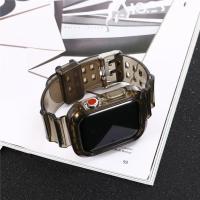Carcasa Transparente + Correa Para Apple Watch Series 9 8 7 6 SE 5 Compatible Con Iwatch 3 Correa De Plástico 38mm 40mm 42mm 44mm 45mm 49mm - details 22