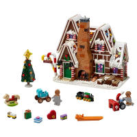 Kit De Construcción De Bloques De Luz De Paisaje Con Casa De Mantequilla De Pimienta Y Santa Claus Para El Village Navideño Juguetes De Montaje Para Niños - details 1