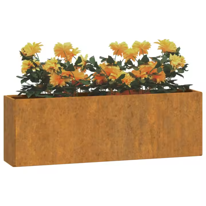vidaXL Jardineras de pared (2 unidades) acero corten oxidado 53x10x17 cm - 1