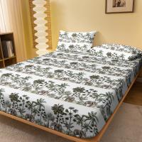 Sábana Con Patrón De Banano Y Elefante 100% Poliéster Envuelta En Frost Para Dormitorio Sin Almohadas Paquete Único - details 1