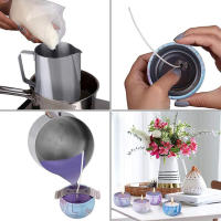 Haga su propio juego de velas, recipiente para baño de agua, crisol, recipiente para derretir, fabricación de velas, cera para velas, juego de recipiente para derretir de acero inoxidable 304 para moldes de fundición de velas - details 3