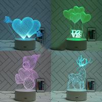 Lámpara De Mesa LED Creativa En Acrílico Para Dormitorio Luz Nocturna Animal Sin Bombillas Incluidas Fuente De Alimentación DC 5V - details 1
