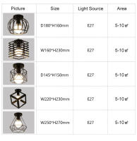 Lámpara De Techo Retro Para Interior Vintage E27 Para Pasillo Corredor Iluminación Decorativa Para Dormitorio Fuente De Aluminio - details 2
