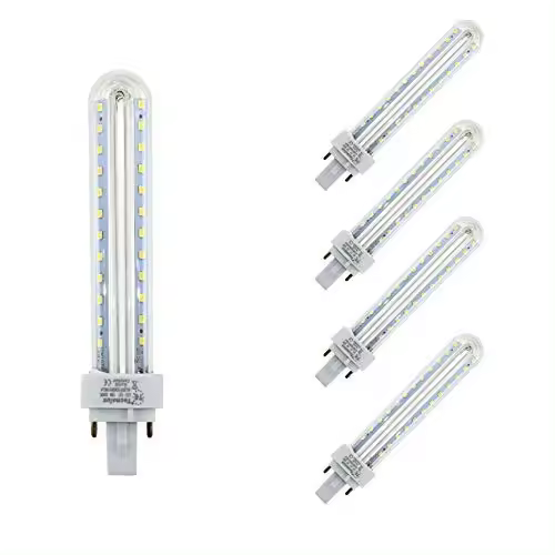 Bombilla LED maíz G24 PLC 2U 13W 6400K Luz Fría [Pack de 5] [Clase de eficiencia energética F] - 1