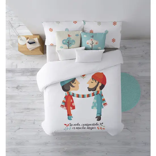 FUNDA NÓRDICA 100% ALGODÓN MODELO BUFANDA PARA CAMA DE 180 (260X240CM.) - 1