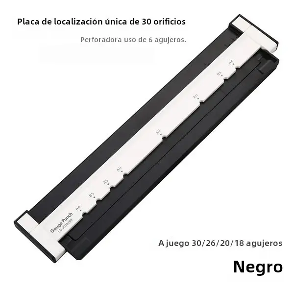 Herramienta De Perforación Multifuncional De Placa De Regla Para Oficina 30 Agujeros Estación De Perforación Y Encuadernación De Hojas Sueltas - 1