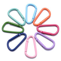 iYOE 5pcs/Lot Carabiner Hook 45x24mm Mix D Colorido Aleación De Metal Clip Para Hacer Joyería Llavero Conector DIY Encuentros - details 5