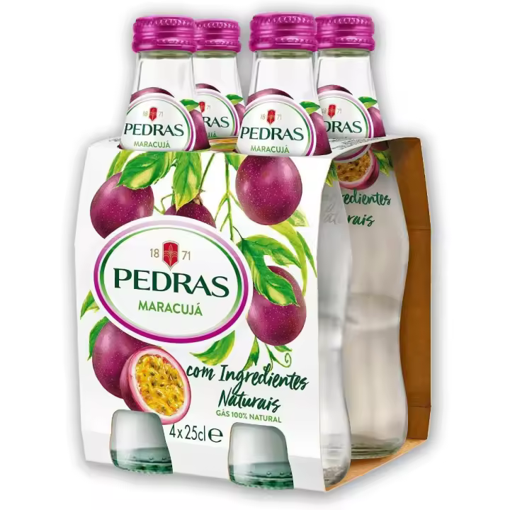 Caja 24 Agua Mineral Natural con Maracuyá Agua de Pedras 24 x 25cl - 1
