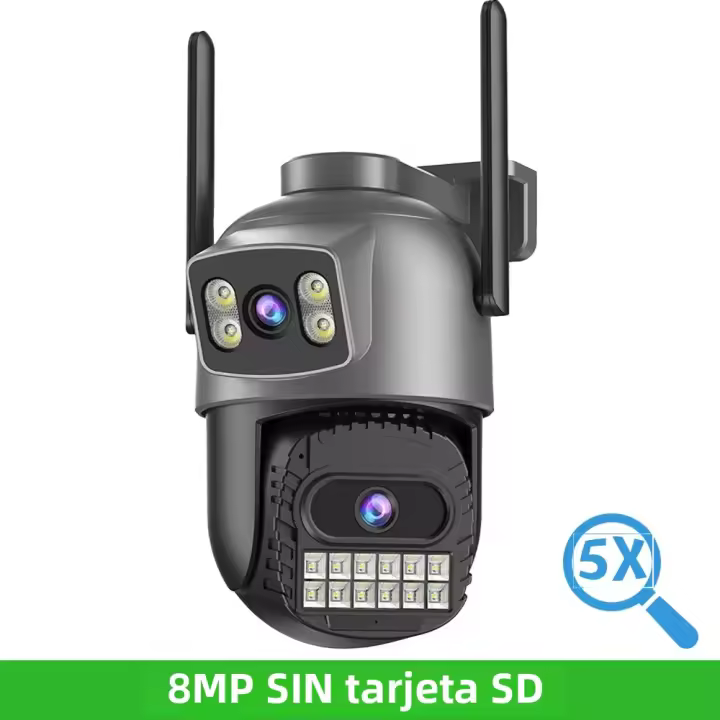 Cámara IP ABUNTU 15MP 8K Con Zoom 10X Doble Lente Doble Pantalla 5G Wifi Cámara De Seguridad Exterior Vía Pública Regalo De Navidad - 1