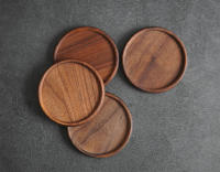 Taza De Madera Natural Redonda Para Decoración De Mesa Resistente Soporte Para Té Café Vaso DIY Accesorio De Hogar - details 8