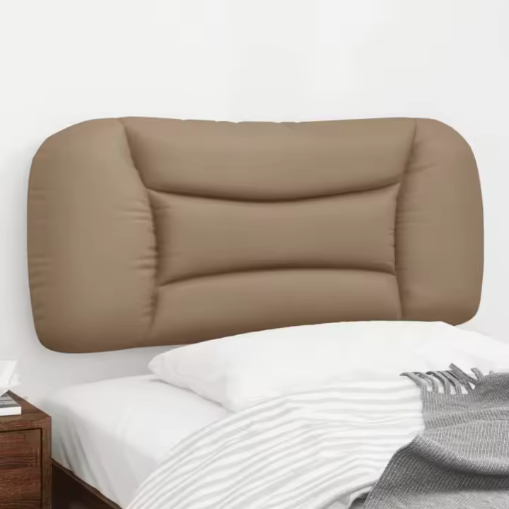vidaXL Cabecero de cama acolchado cuero sintético capuchino 80 cm - 1