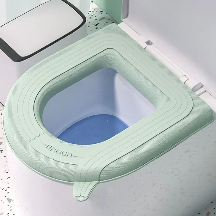 Cubierta De Asiento De Inodoro EVA Para Verano E Invierno Tapete Caliente Y Suave Lavable Cubierta De Tapa De Inodoro Accesorio De Baño Bidet - 1