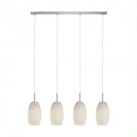 Lámpara Colgante Eglo Batista 3 Níquel Mate 4 Bombillas E27 102cm - 1