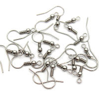 50pcs Gancho De Aretes De Acero Inoxidable 316 Hypoallergénico Con Coletero Y Bola Para Fabricación De Joyas 20x20mm - details 1