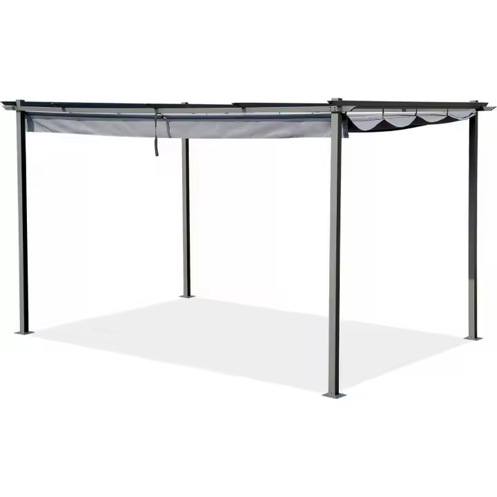 Pérgola con techo retráctil - 3 x 4 m - Antracita - 1