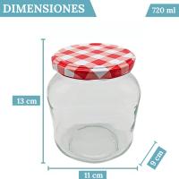 Mundotarros - Tarros de Cristal de 720 Ml Ovalados con Tapa de Rosca Hermética + Ebook de 102 Recetas - Tarros para Mermelada, Conservas, Salsas - details 2