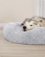 Cama de Perros y Gatos en Felpa Suave, Sofá para Mascotas con Cojín Extraíble y Lavable, Color Gris Ombré - details 8