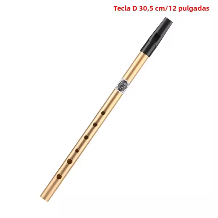Flauta Irlandesa De 6 Agujeros Clave C/D Whistle De Latón Instrumento Musical Para Principiantes Accesorios De Viento - 1